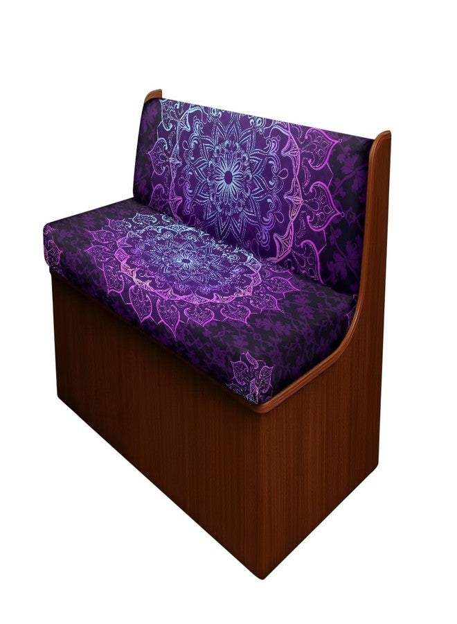 Mintulipy Purple Mandala RV Dinette Cushion Covers, Stretch Rv Seat Covers,Camper Cushion Covers, Washable Camper Dinette Cushion Covers for Travel Trailer Couch - Image 1